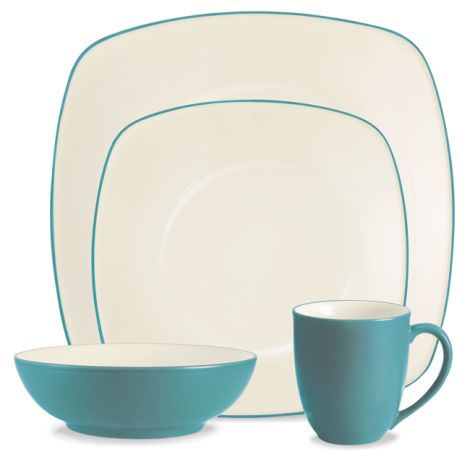 Noritake Turquoise Colorwave Square Dinnerware Set
